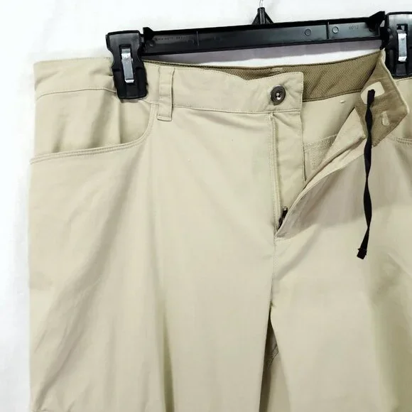 Patagonia Quandary Womens Hiking Pants Size 14 Beige Roll Up Tab - Picture 7 of 13